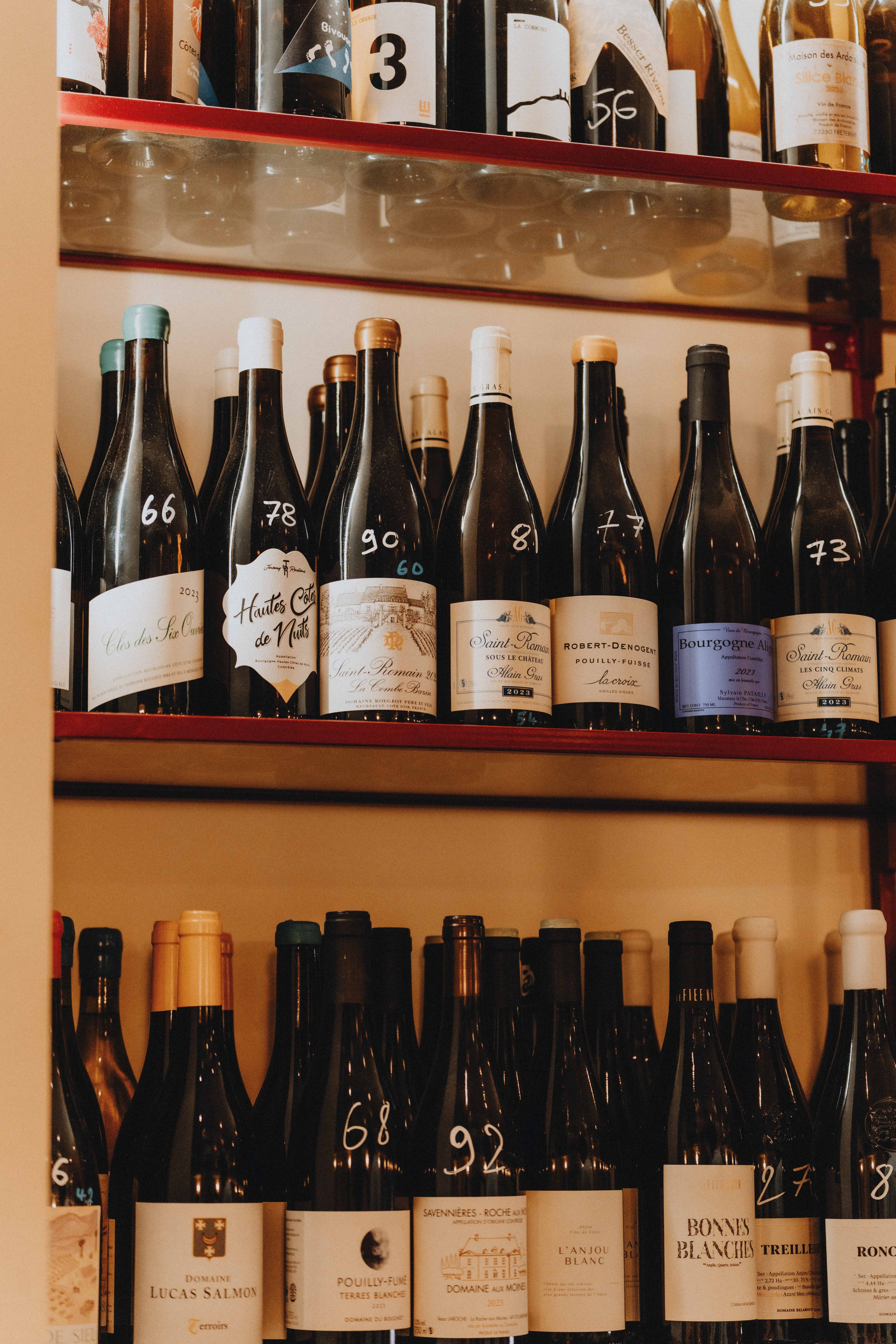 Étagères de la cave à vin